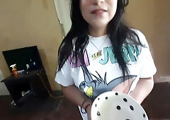 Mexican woman asks for sugar and gets taken hard from behind