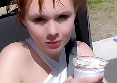 Wet and messy amateur blowjob and handjob