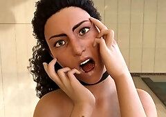 Rich cougar and her naughty housemaid in the fashion biz