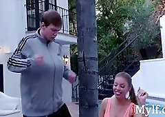 Busty Yoga stepMom Helps StepSon Relax- Britney Amber