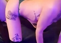 Two horny French brunette sluts take turns sucking cock and getting pounded hard in hardcore amateur threesome on webcam show live at sexycamx.com