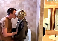 Naughty boys love public bathrooms
