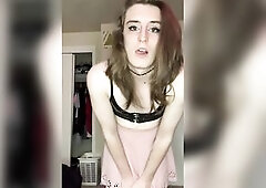 Transgirl has u Fastened up and Coerces u to Suck her Wang JOI