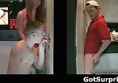 Horny guy is willing to pay money to put his cock in gloryhole