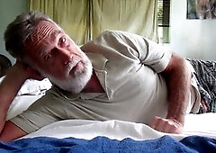 Hairy dad Mrhairygardener enjoys a solo jerk-off session and relishes in his cum