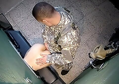 Sexy Brunette Changing BF in Glory Hole