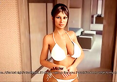 My sensation gameplay featuring big boobed mommy in a visual novel