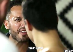 Latin gay spanking and cum in mouth