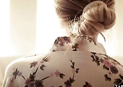 Granny blond Erica Lauren needed supplementary care from a youthful man who helped her with her groceries but that babe likewise wanted a massage One 