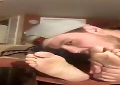 Stepdad feet worshiped