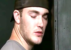 Heterosexual youngster gets gay sucky-sucky hump vibration at gloryhole :)