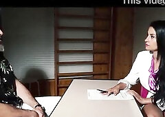 Breasty female owner screws the candidate during the job interview