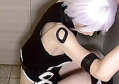 Sexy costume CD show with a dildo