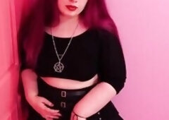 Emo Shemale Discharges Large Load POV