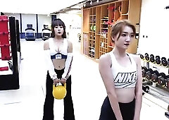 Slutty breasty wife show her soaked vagina and large asses to the large knob