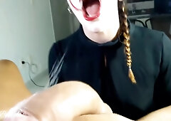 Halloween Cosplay It Deep Throat Real And Cum Swallow!!!! -aprilbigass