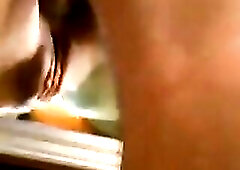 Bar maid satisfies her customer's