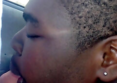 Chubby Gay Interracial Blowjob in Public7777