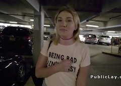 American big ass blonde bangs outdoor