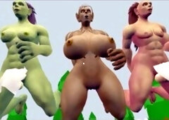 Rectal adventures in the world of warcraft with big-boobed she-creature and big cock