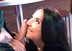 Brazzers: Mouthwatering brunette meets two eager studs