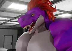 Alex Raptor, Hyper Muscle Dick Growth Potion Cartoon