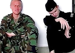 Military young men anal pounding balls deep after naughty blowjobs