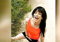 #tranny, outdoor, wang cage, trans, transgender, ranssexual, sissy,booty, thin, blackhaired, jizz flow, goo, climax, anal, dressed, garments, clothed,