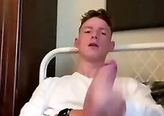 masturbating while watching porn. big cumshot!