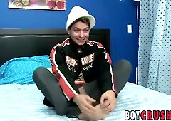 Dildo Loving Latino Twink Makes His Big Cock Spray Huge Load Masturbates With Angel Kelly