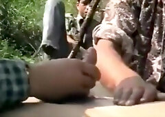 Caught playing in his