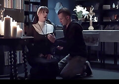 Freeuse Fantasy, Sata Jones And Sam Bourne - Porn For Atheists - Redhead Nun Time Stop Facefucked With Cum In Mouth