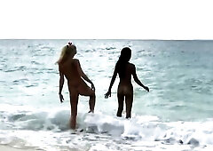Undressed Beach - PhotoShoot two - 2 Sweethearts Peeing