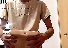 Selfsuck and screwing my culo fucktoy before to shoot my fountains !