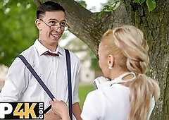 Czech MILF met a young stud after a morning run and took him to her place