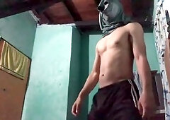 Latin guy shows off his erotic dance and strokes his cock on steamy webcam session - Jovenpoder