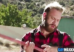 Thieving Lad Corded Then Boned By Angry Lumberjack