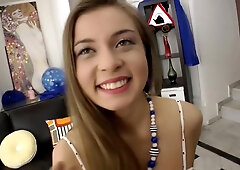 Arousing 18yo Roxy Bell Takes It Up The Booty