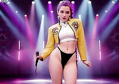 Rumi from Huntrix Kpop Demon Hunters Screws with Fans (AI)