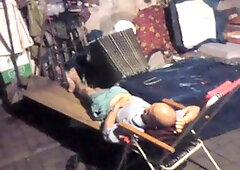 Str8 spy and touching a homeless