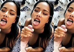 Big boobed busty girl make this self shot video