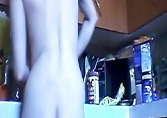 Amateur striptease and Solo masturbation