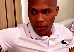 A busty maid insists on a threesome with a MILF blonde and a BBC dude!