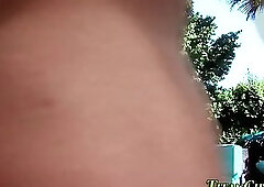 Muscly bears cum outdoors