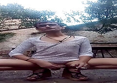 FerLaFemme shows off her lean, tall body in a milky dress