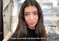 The cutie offered the waiter a educate ride with her and anal invasion