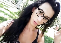 Paloma Veiga shows her large schlong on the teach line