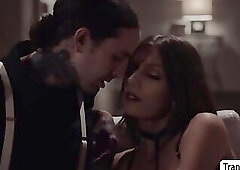 Horny shemale barebacked by guy mistress