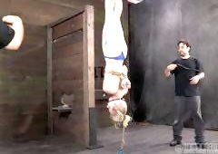 Hanged Cutie Whipped Until Her Ass Turns Red