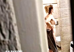 I watch my Stepmom masturbate in the shower